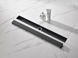 30 Inch Linear Shower Drain with 2-in-1 Flat & Tile Insert Removable Cover, 304 Stainless Steel with 76903486