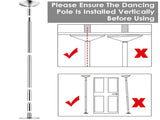Stripper Dance Pole 45mm Spinning Static Dancing Pole with 88-108.1in Adjustable Height 551LBS 97088499