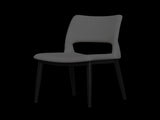 Modern minimalist grey PU leather Dining Chairs Set of 2, comfortable backrest design, metal leg W1727P251123