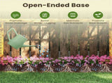 Wooden Raised Garden Bed with Trellis & Flat Roof, Open-Ended Base Planter Box for Climbing 32253535