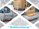 Steel Panel Truck, Heavy Duty Drywall Cart Lumber Cart Platform Truck Flat Cart, 2000lbs, 6" Swivel 35650628