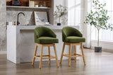 ZUN Bar Stools Set of 2 Counter Height Chairs with Footrest for Kitchen, Dining Room And 360 Degree 39089228