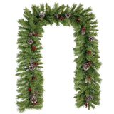 ZUN Pre-lit Xmas Tree Artificial Christmas 4-Piece Set,Garland, Wreath and Set of 2 Entrance Trees X-mas 96959275