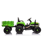 ZUN Ride on Tractor with Trailer,24V Battery Powered Electric Tractor Toy, 200w*2motor W1578P193903