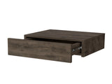 Dark Brown Wall-Mounted Floating Nightstand B062P175151