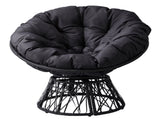 38" Ergonomic Swivel Wicker Papasan Chair with Thick Tufted Cushions, 360 Degree 81220931