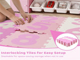 Colorful Kids Hopscotch Foam Mat with 9 Interlocking Tiles & 3 Marker Discs, Non-Slip Play Mat for 30731447
