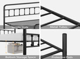 Metal Bed Frame,Queen Size Bed Frame with Headboard,Structurally Stable, Under Bed Storage,No Box W311P388953