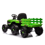 ZUN Ride on Tractor2.0 with Trailer,24V Battery Powered Electric Tractor Toy, 200w*2motor W1396P193865