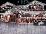 105ft Outdoor Christmas Decoration Lights,1000 LED 8 Modes Curtain Fairy Lights with 50 Drops,Plug 25561992