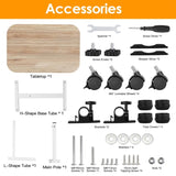 Mobile Standing Desk, Height Adjustable Rolling Laptop Table, 90 Tiltable Overbed Bedside Table, 85923978