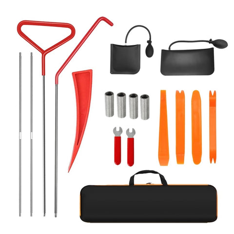 ZUN 18-piece car emergency kit with window wedge, air wedge bag pump, long distance grabber, automatic 80583838