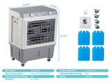 3 in 1 Portable Evaporative Cooler,Indoor,Outdoor,2353CFM Personal Air Cooler,7.9 Gal Large Water 95960706