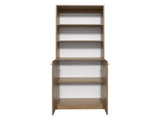 2-Door Bookcase with Upper Shelves B097P296881