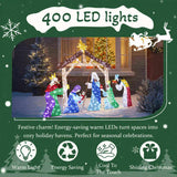 5FT Lighted 2D Nativity Scene Outdoor Christmas Decorations, with 400 Warm White LED Lights and 17776347