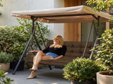 Outdoor Swing Cushions 55 Inch, Waterproof 4" Thick Porch Swing Cushion Replacement with Backrest 22469675