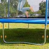 ZUN 14FT Trampoline with Safety Enclosure Net,Heavy Duty Jumping Mat Spring Cover Padding for Kids W28580537