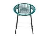 Ferrara Outdoor Patio Teal Faux Wicker Barstool, Set of 2 N775P266222T