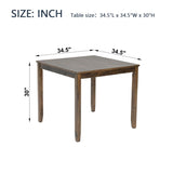 ZUN Wooden Dining Square Table, Kitchen Table for Small Space, 4 Person Dining Table, Walnut
ONLY THE W1998126376
