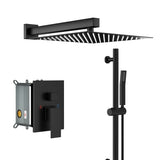 Shower System with Adjustable Slide Bar,10 Inch Wall Mounted Square Shower System with Rough-in W124382386