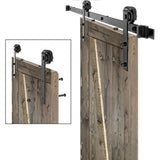 ZUN 30 in. x 84 in. Sliding Barn Door with 5FT Barn Door Hardware Kit & Handle ,K Frame,Solid Spruce 82569458