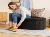 43 Inch Ottoman with Storage, Folding Foot Rest for Living Room & Bedroom, Versatile Home Bench, 19368180