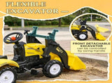 Ride-On Construction Vehicle Toy Kids Bulldozer/Excavator with Real Dirt Bucket, 6 Wheels & Cargo 93221001