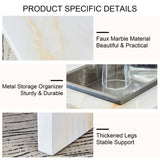 A modern and practical coffee table with imitation marble patterns, made MDF material. The fusion W1512P353532