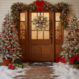 20 Inch Christmas Wreath Door Decor with Warm White LED Lights Christmas Decor FBA shipment 00228642