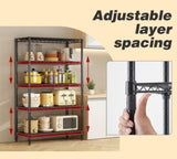 ZUN Wire Shelving Metal Storage Rack Adjustable Shelves, Standing Storage Shelf Units for Laundry 68000071