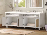 60 Inch Bathroom Vanity with Double Sink , Large Storage Space with 2 Tip-Out Trays / 50396601