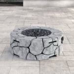 ZUN 9'' H x 28'' W Fiber Reinforced Concrete Outdoor Fire pit B120141824