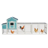 Wooden Chicken Coop with Nesting Box and Free-Range Door, All-Weather Asphalt Roof, Sliding Tray for W773P335211