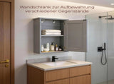 Gray P2 MDF painted finish, 34.6*20*50cm, single door with one shelf, bathroom vanity 66510288