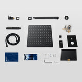 Male NPT Matte Black Shower System, 12 Inch Shower Fixtures Rain Shower Head with Handheld Shower 23535183