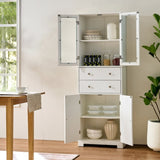 67" Tall Kitchen Pantry Cabinet with Doors and Shelves Large Stand Up Pantry Storage Cabinet with W3417P321849