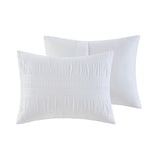 Full/Queen 4 Piece Cotton Seersucker Duvet Cover Set B035129170