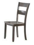 ZUN 2pc Transitional Dining Side Chair Ladder Back Wooden Dining Room Furniture Gray B011P264091