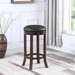 ZUN Dark Brown and Medium Brown Swivel Bar Stools B062P145684