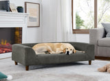 Pet sofa with backrest and armrests, modern rectangular pet sofa suitable for medium and large dogs, W487P228083