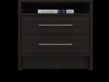 Rowley 2-Drawer 1-Shelf Rectangle Nightstand Black Wengue B06280357