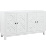 ZUN TREXM Large Storage Space Sideboard, 4 Door Buffet Cabinet with Pull Ring Handles for Living Room, WF304838AAK