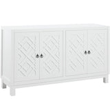 ZUN TREXM Large Storage Space Sideboard, 4 Door Buffet Cabinet with Pull Ring Handles for Living Room, WF304838AAK