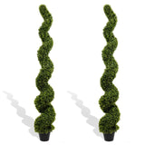 Outdoor uv resistant plastic boxwood topiary bonsai artificial spiral tree plant 180cm 2pcs/set W2945P279013