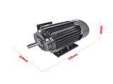 Air Compressor Electric Motor 2HP 3 Phase 230/460 Volt, 1800 RPM 145T Frame, TEFC/IP55 Enclosure, 64898346