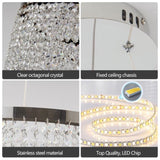 ZUN 15.7-inch Fancy hanging ceiling lamps luxury modern pendant light crystal chandelier W1340P222514