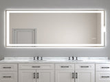 72x36" Frameless Eco-Friendly Silver Mirror Dual LED Light Strips Front and Back LightingUnable to 66704802