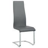 Grey and Chrome High Back Side Chairs B062P145654