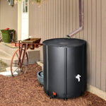 ZUN 132 Gallon Folding Rain Barrel Water Collector Black 97678622