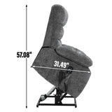 ZUN Lift Recliner Chair Heat Massage Dual Motor Infinite Position Up to 350 LBS Large Electric Power W1803P151610